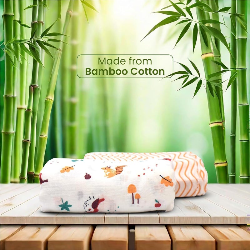 Nuluv Baby Organic Cotton Swaddle Wraps - Pack of 2 - Image 3